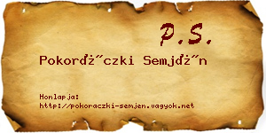 Pokoráczki Semjén névjegykártya